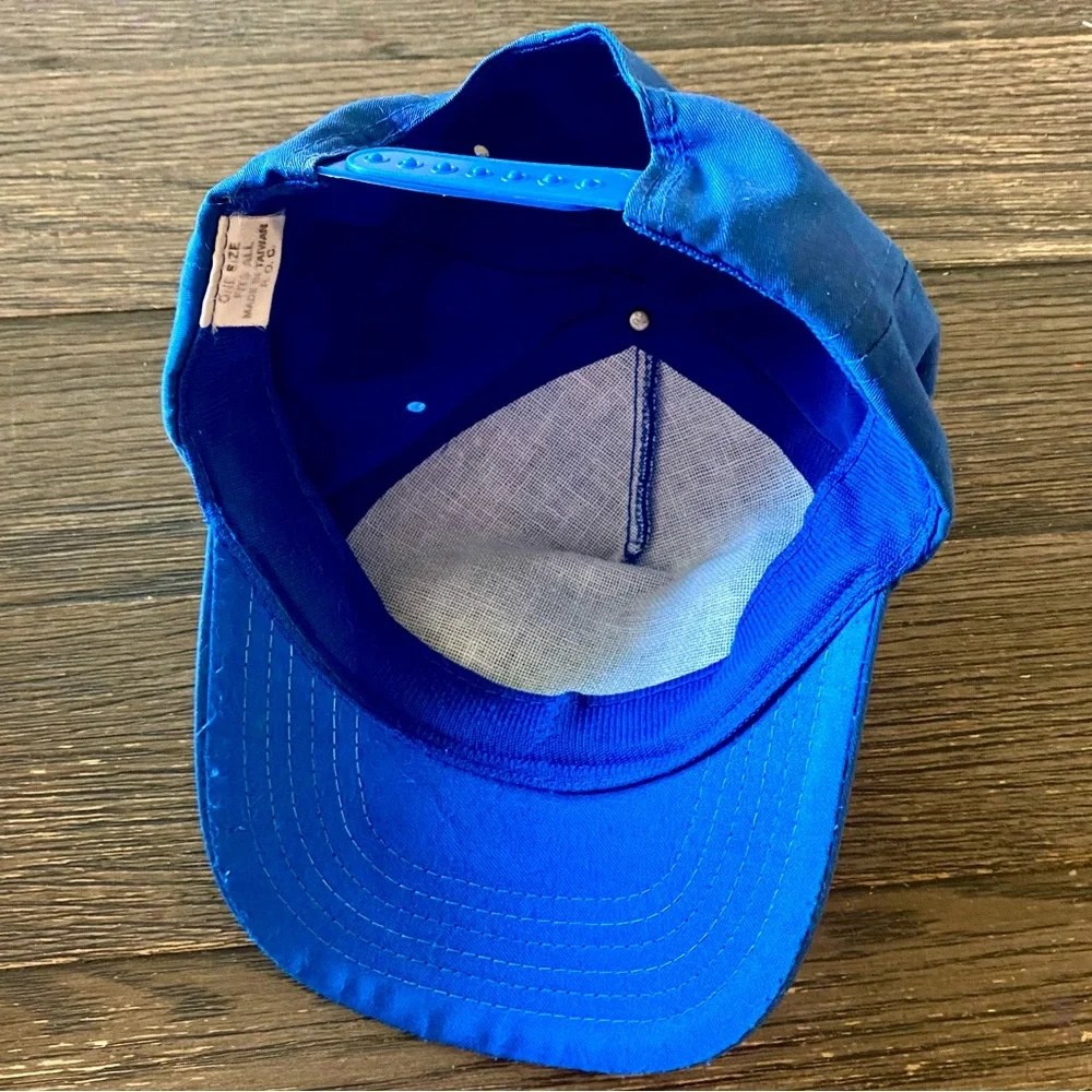 Vintage Proud To Be American Hat Cap Snap Back Blue One Size Eagle Patch 70s 80s